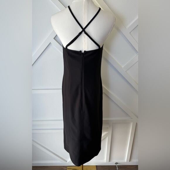NWT Finders Keepers Nellie Halter Black Midi Dress With Slit Size 6 (AUS10) - Picture 7 of 11
